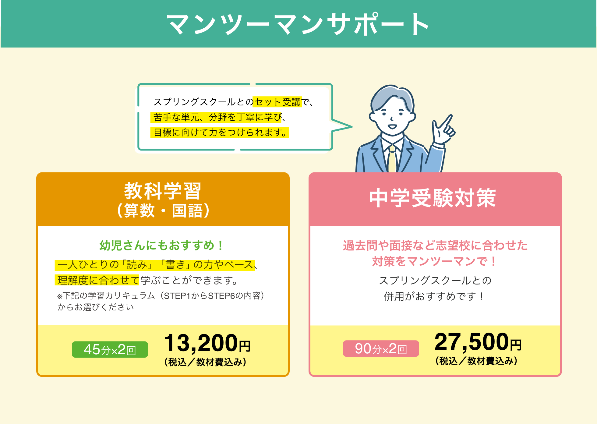 マンツーマンサポートコース