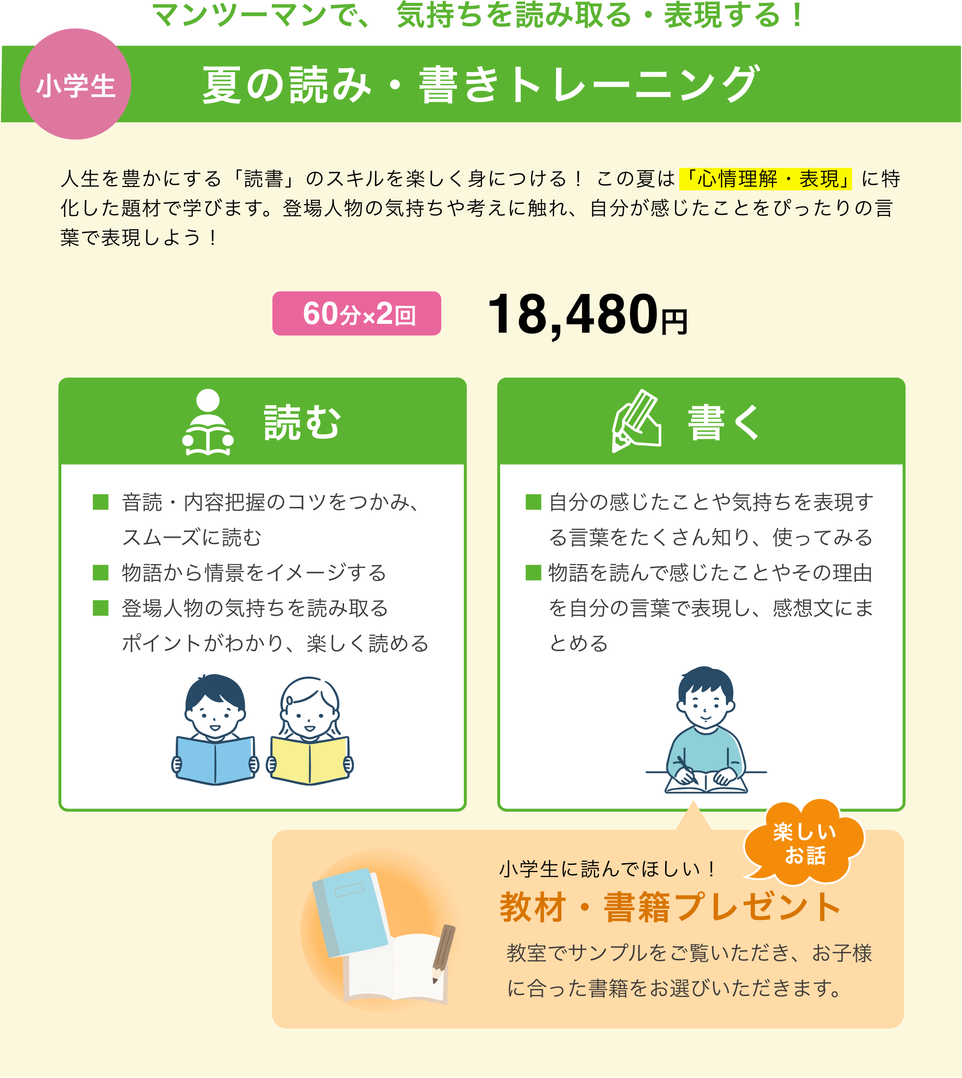 小学生 夏の読み・書きトレーニング